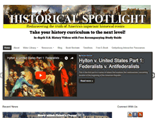 Tablet Screenshot of historicalspotlight.com